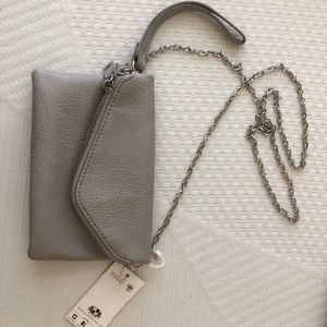 NWT urban expressions silver satchel. Vegan.